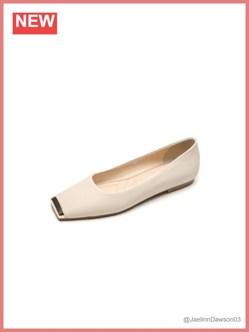 Women's Square Toe Slip On Genuine Leather Flats - Comfortable Ballet Shoes